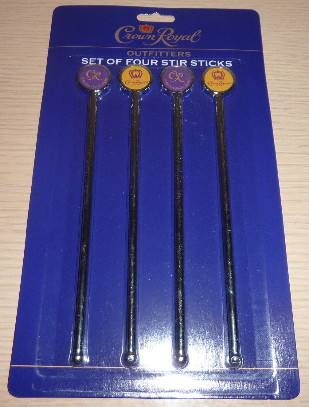 Crown Royal Outfitters Stir Sticks, A Set Of Four Metal Beverage Stirrers